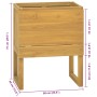 Mueble de baño madera maciza de teca 60x40x75 cm