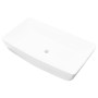 Lavabo lujoso rectangular ceráminca blanco 71x39 cm