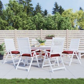 Cojines silla de jardín 6 uds tela Oxford rojo tinto 40x40x7 cm Cojines silla de jardín 6 uds tela Oxford rojo tinto 40x40x7 cm