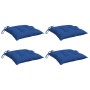 Cojines de silla de jardín 4 uds tela Oxford azul 40x40x7 cm