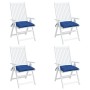 Cojines de silla de jardín 4 uds tela Oxford azul 40x40x7 cm