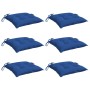 Cojines de silla de jardín 6 uds tela Oxford azul 40x40x7 cm