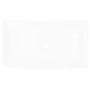 Lavabo lujoso rectangular ceráminca blanco 71x39 cm