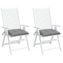 Cojines de silla de jardín 2 uds tela Oxford gris 50x50x7 cm