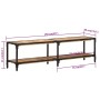 Mueble de TV madera maciza de mango 150x30x41 cm
