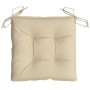 Cojines para palets 6 unidades tela Oxford beige 50x50x7 cm