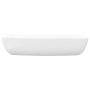 Lavabo lujoso rectangular ceráminca blanco 71x39 cm