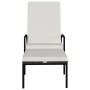 Brown synthetic rattan sun lounger with footrest by vidaXL, Loungers - Ref: Foro24-317628, Price: 91,61 €, Discount: %