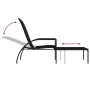 Brown synthetic rattan sun lounger with footrest by vidaXL, Loungers - Ref: Foro24-317628, Price: 91,61 €, Discount: %