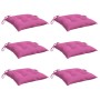Cojines de silla 6 uds tela Oxford rosa 50x50x7 cm