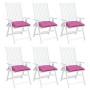 Cojines de silla 6 uds tela Oxford rosa 50x50x7 cm