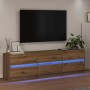 Gabinete de TV Marrón 181 x 34 x 50 cm Madera contrachapada