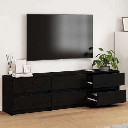 Gabinete de TV Negro 182 x 34 x 50 cm Madera contrachapada