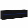 Gabinete de TV Negro 182 x 34 x 50 cm Madera contrachapada