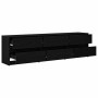 Gabinete de TV Negro 182 x 34 x 50 cm Madera contrachapada