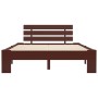 Estructura cama sin colchón madera pino marrón oscuro 120x200cm