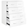 Sideboard with 4 glossy white drawers 60x30.5x71 cm by vidaXL, Sideboards - Ref: Foro24-342579, Price: 91,52 €, Discount: %