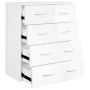 Sideboard with 4 glossy white drawers 60x30.5x71 cm by vidaXL, Sideboards - Ref: Foro24-342579, Price: 92,01 €, Discount: %