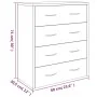 Sideboard with 4 glossy white drawers 60x30.5x71 cm by vidaXL, Sideboards - Ref: Foro24-342579, Price: 92,01 €, Discount: %
