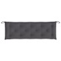 Cojín de banco de jardín tela Oxford gris antracita 150x50x7 cm