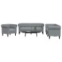 Juego de Sofá 3 pcs Gris claro tela