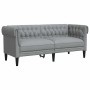 Juego de Sofá 3 pcs Gris claro tela