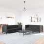 Juego de Sofá 2 pcs Negro 194 x 74.5 x 70.5 cm Cuero sintético
