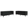 Juego de Sofá 2 pcs Negro 194 x 74.5 x 70.5 cm Cuero sintético