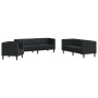 Juego de Sofá 3 pcs Negro 194 x 74.5 x 70.5 cm Cuero sintético