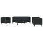 Juego de Sofá 3 pcs Negro 194 x 74.5 x 70.5 cm Cuero sintético
