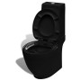 Juego de váter WC y bidé de cerámica negro