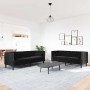 Juego de Sofá 2 pcs Negro Terciopelo