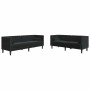 Juego de Sofá 2 pcs Negro Terciopelo
