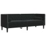 Juego de Sofá 2 pcs Negro Terciopelo