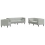 Juego de Sofá 3 pcs Gris claro Terciopelo