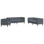 Juego de Sofá 3 pcs Gris oscuro Terciopelo