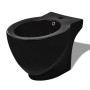 Juego de váter WC y bidé de cerámica negro