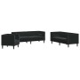 Juego de Sofá 3 pcs Negro Terciopelo
