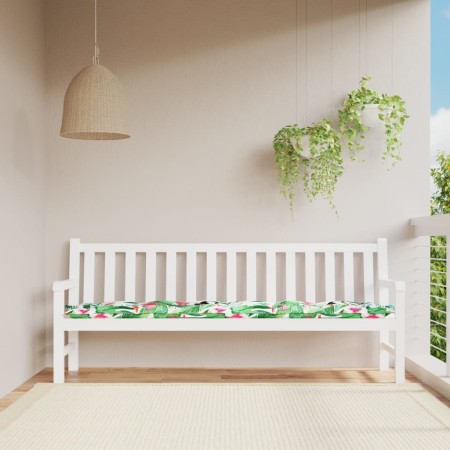 Cojín para banco de jardín tela multicolor 200x50x7 cm