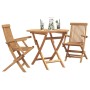 Juego de Comedor de Jardín 2 pcs Marrón Madera de teca maciza