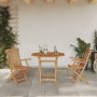 Juego de Comedor de Jardín 2 pcs Marrón Madera de teca maciza