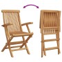 Juego de Comedor de Jardín 2 pcs Marrón Madera de teca maciza