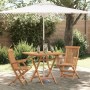 Conjunto de Comedor de Jardín 2 pcs Marrón
