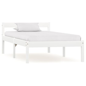 Estructura de cama sin colchón madera de pino blanco 100x200 cm