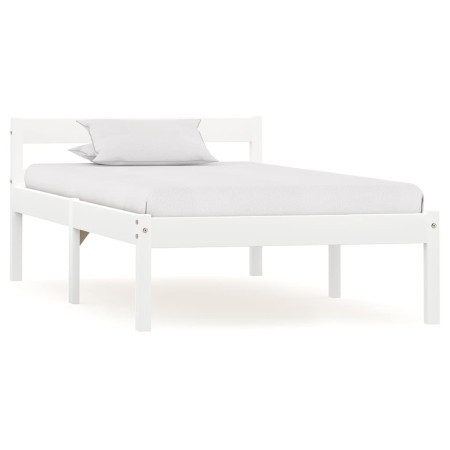 Estructura de cama sin colchón madera de pino blanco 100x200 cm