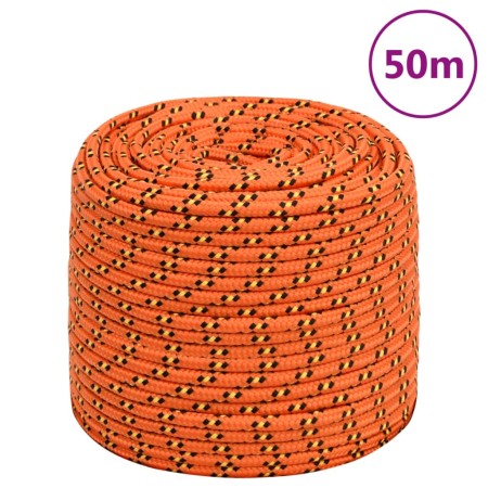 Orange polypropylene boat rope 10 mm 50 m by vidaXL, Ropes and metal cords - Ref: Foro24-152666, Price: 21,13 €, Discount: %