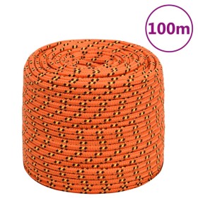 Cuerda de barco polipropileno naranja 8 mm 100 m