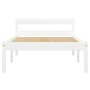 Estructura de cama sin colchón madera de pino blanco 100x200 cm