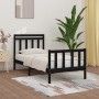Estructura de cama madera maciza de pino negro 100x200 cm de vidaXL, Camas y somieres - Ref: Foro24-3107022, Precio: 133,54 €