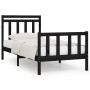 Estructura de cama madera maciza de pino negro 100x200 cm de vidaXL, Camas y somieres - Ref: Foro24-3107022, Precio: 133,54 €